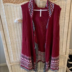 SALE! Long blanket vest with hood